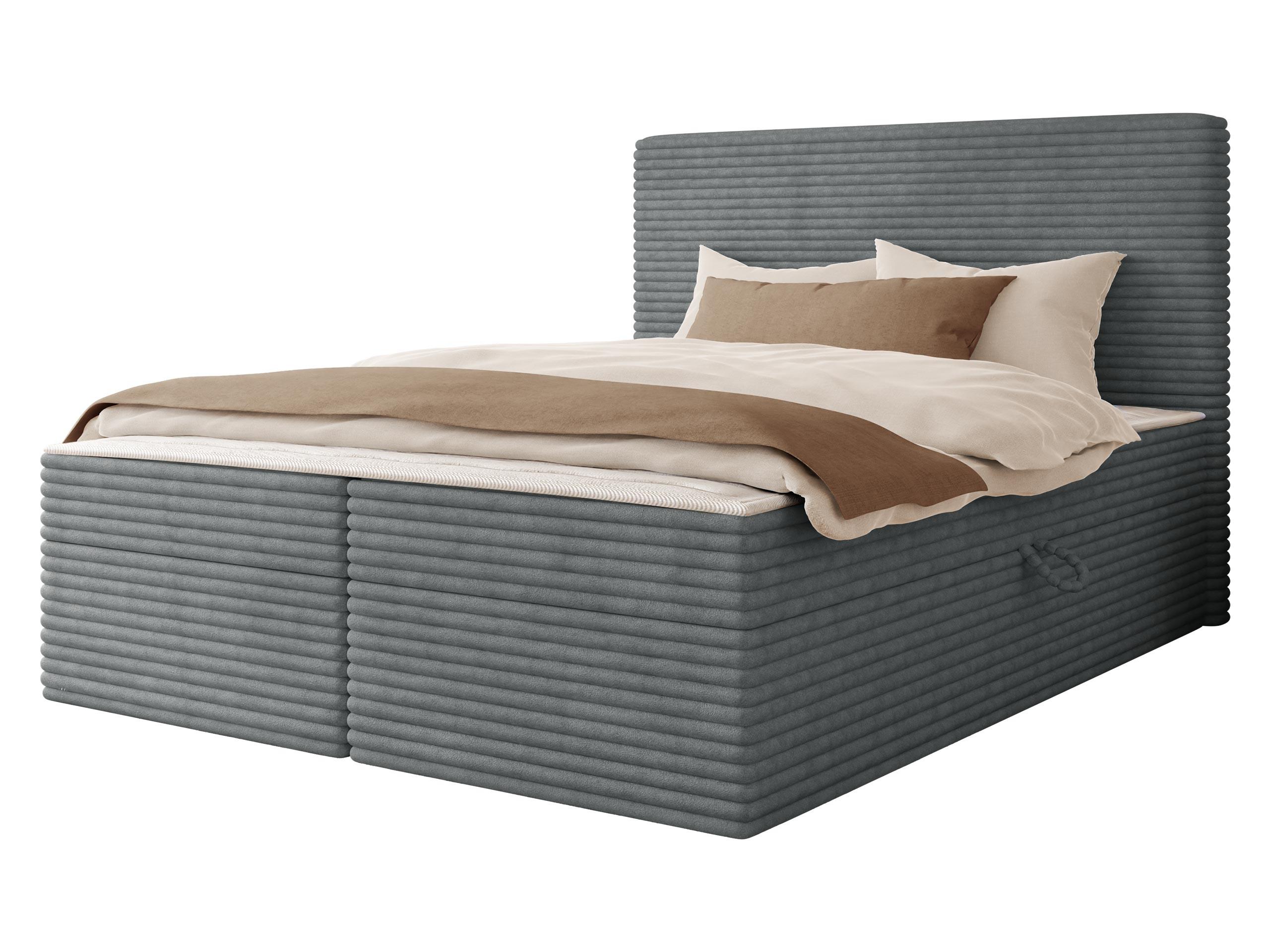 BOXBETT Wokio - H3 - Dunkelgrau/Schwarz, Holzwerkstoff/Kunststoff (140/200cm) - MIRJAN24
