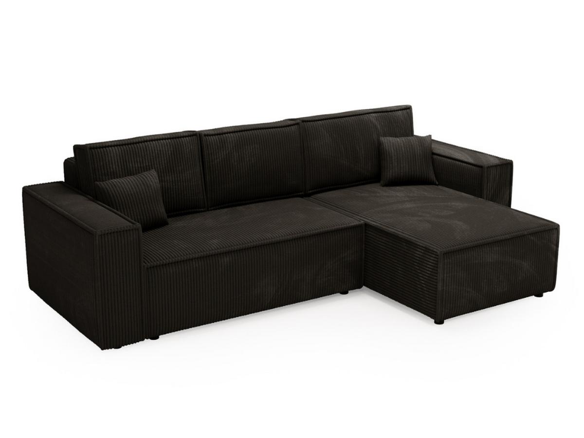 ECKSOFA Prato XL Schwarz - Schwarz, Holz/Kunststoff (280/170cm) - Graingold