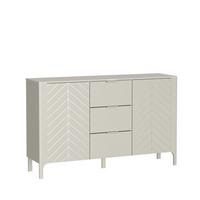 KOMMODE ALICANTE 153/95/40,5cm mit 3 Schubladen 2 Türen Kaschmir - Kaschmir, Holzwerkstoff (153/95/40.5cm) - MASSENO