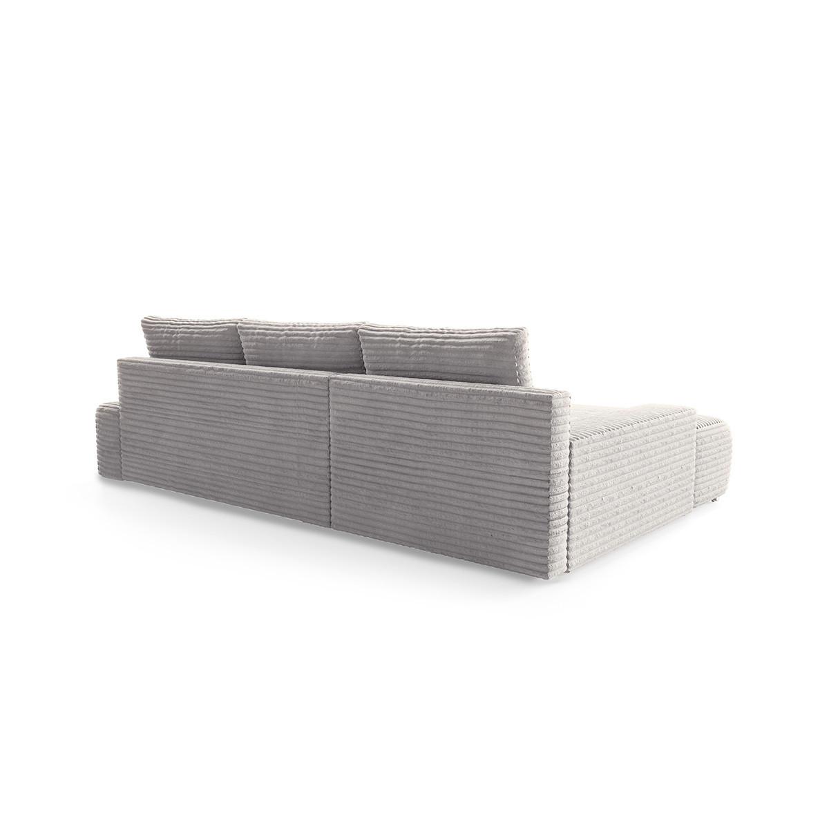 ECKSOFA Ivana 3 Sitzplätze Hellgrau - Hellgrau, Holz (265/172cm) - Petits-meubles