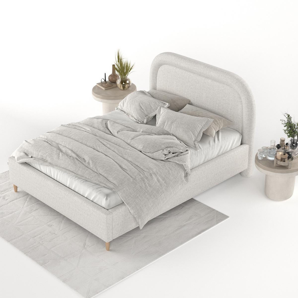 POLSTERBETT Zoya 160/200 cm Hellbeige im Riva Stoff - Beige/Naturfarben, Holz/Holzwerkstoff (160/200cm) - AltaBeds