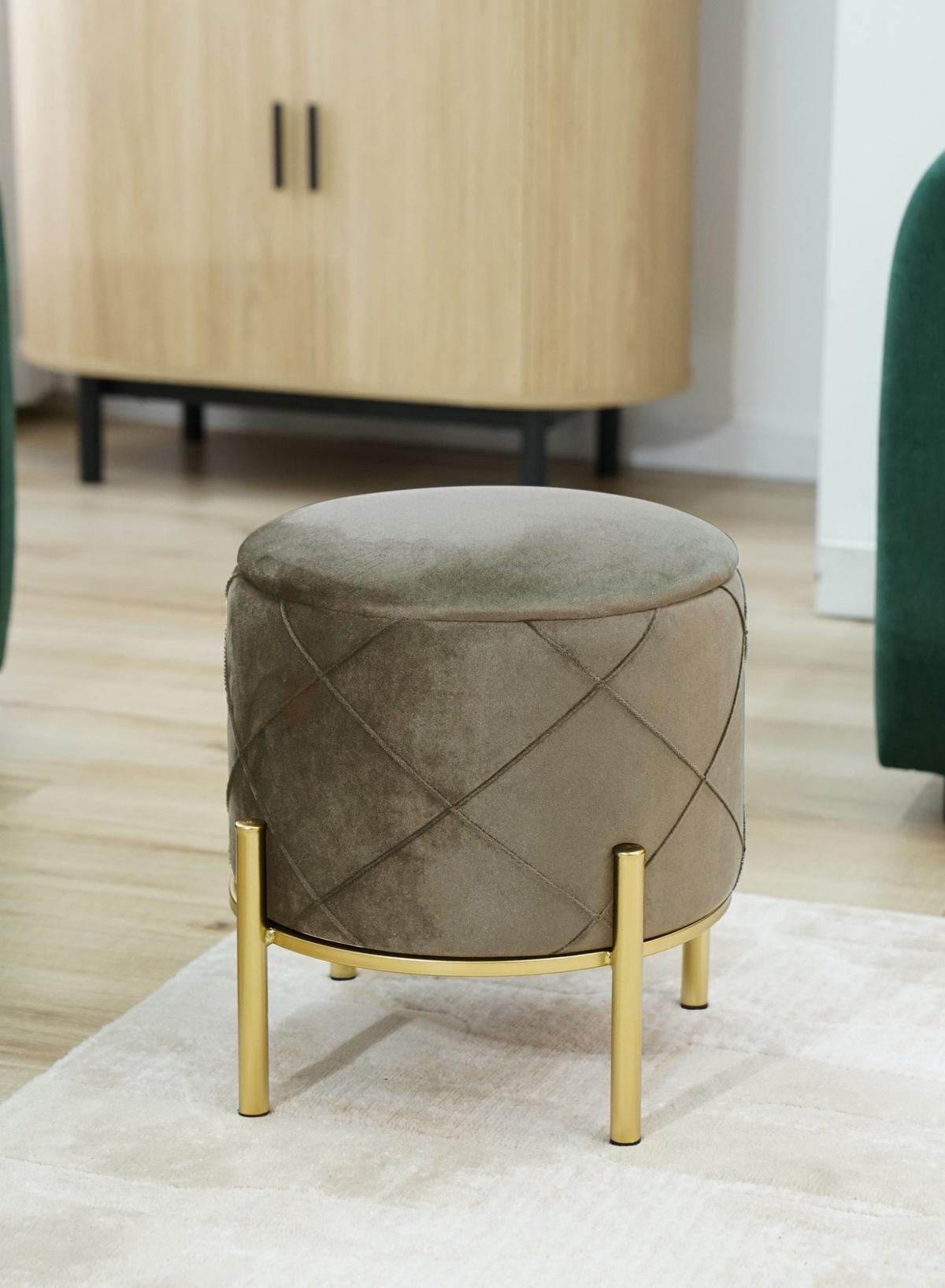 SITZHOCKER mit Stauraum, Polsterhocker Beige 37/40/37 - Beige, Textil (37/40/37cm) - RAUMHIRSCH FURNITURE