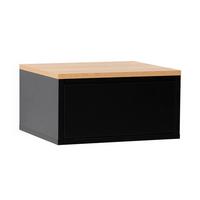 NACHTTISCH schwebende Desi Schwarz/Eiche - Schwarz, Holzwerkstoff (40/21/35cm) - VS Venta-stock