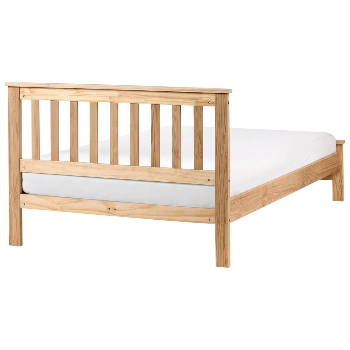 BETT mit Lattenrost 120/200 cm Kiefernholz Hellbraun Mayenne - Hellbraun, Holz (120/200cm) - Beliani