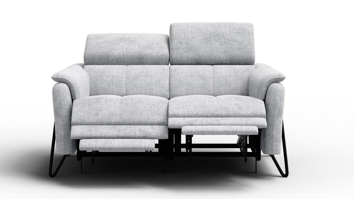 RELAXSOFA RODEN 2-Sitzer, hellgrau - Hellgrau, Holz/Textil (152/82/103cm) - Wozimo