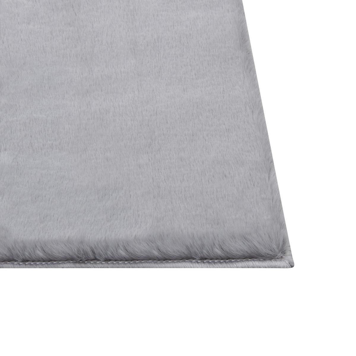 SHAGGY-KUNSTFELLTEPPICH Mirpur 230/160 cm - Grau, Kunststoff (160/230cm) - Beliani
