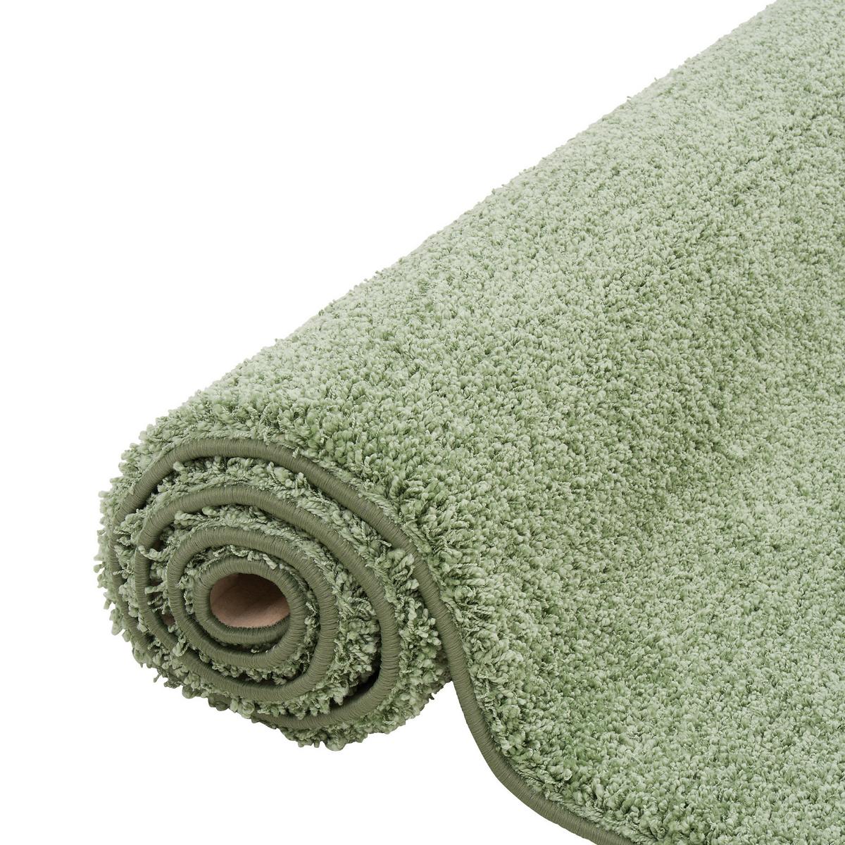 LUXUS HOCHFLOR LANGFLOR LÄUFER TEPPICH MILANO - Mintgrün, Textil (100/100cm) - Snapstyle