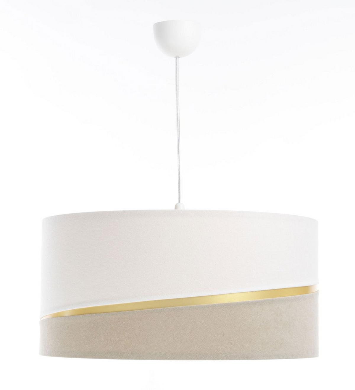 HÄNGELEUCHTE Weiß 60/30 cm - Beige/Weiß, Kunststoff (60/0.4/30cm) - ONZENO