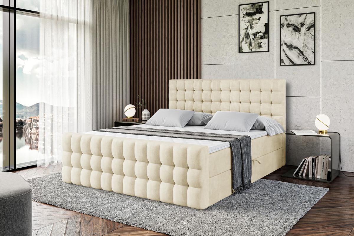 BOXBETT VIONE-Z - 140 x 200 - H4 - Beige - Beige, Holzwerkstoff (140/200cm) - ALTDECOR