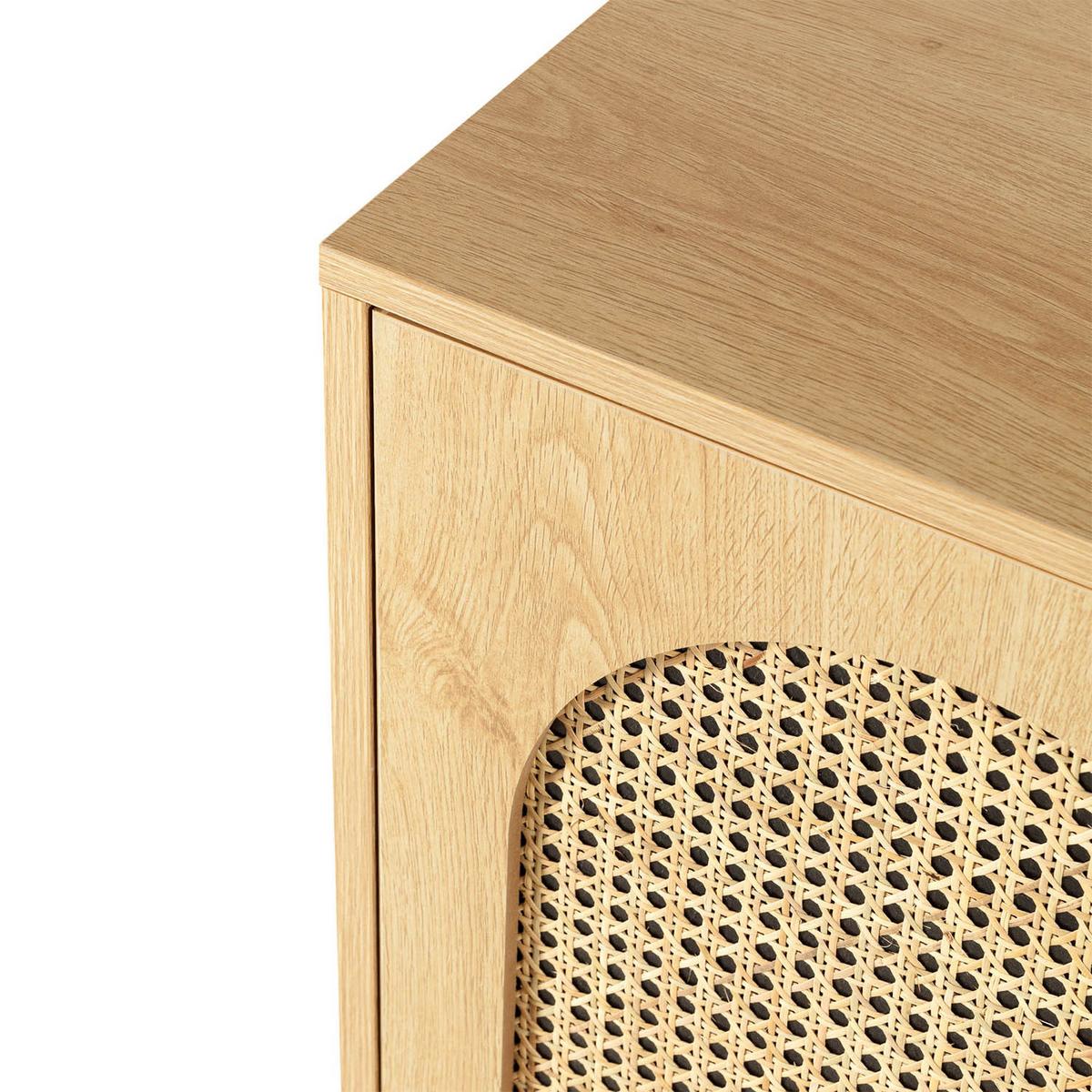 SIDEBOARD Luna 3 türen Eichefarbe - Honigeiche, Holzwerkstoff (120/79/40cm)