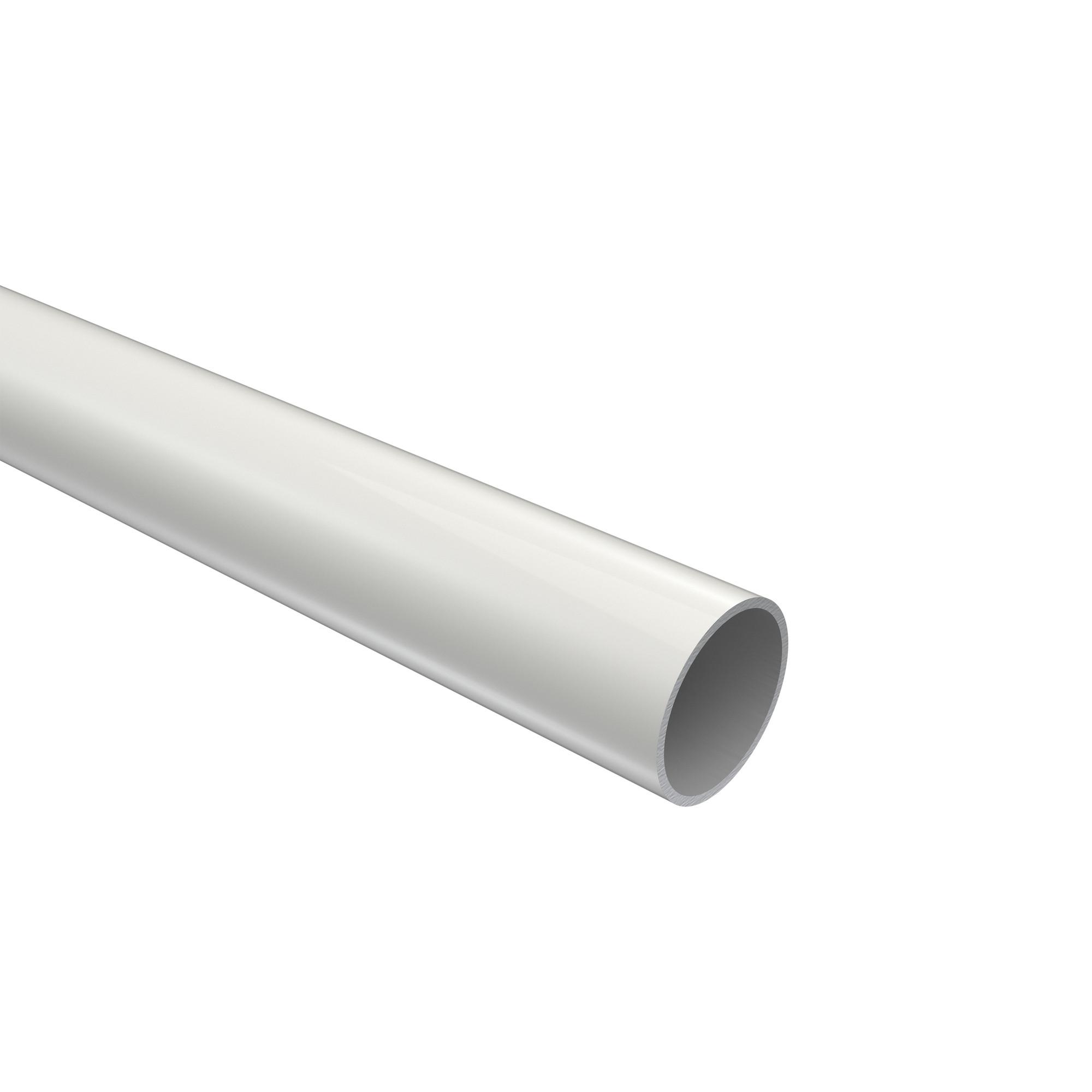 RUNDROHR 100 cm, 20 mm Ø Weiß - Weiß, Metall (100cm) - INTERDECO