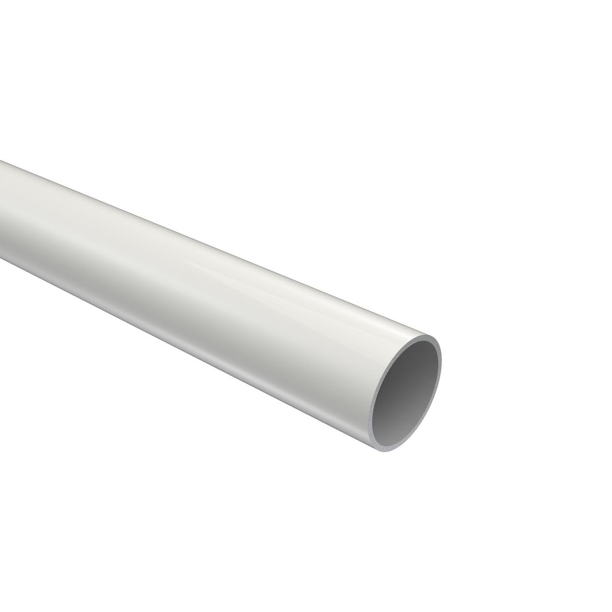 GARDINENSTANGE Platon Tanara 100 cm, 2-läufig, 20 mm Ø Weiß - Chromfarben/Weiß, Metall (100cm) - INTERDECO