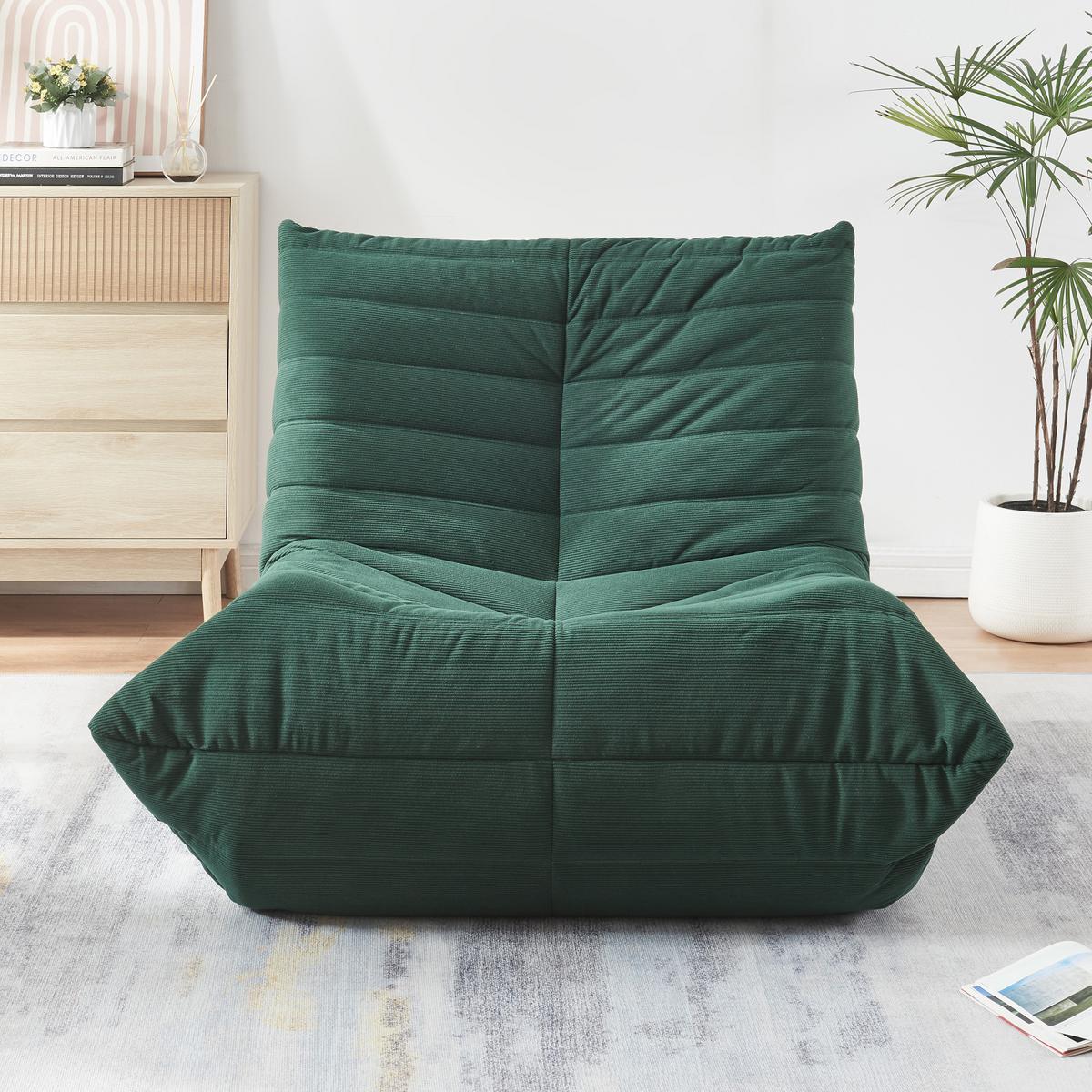 BODENSESSEL Kodsø - Grün, Textil (90/75/100cm) - [en.casa]