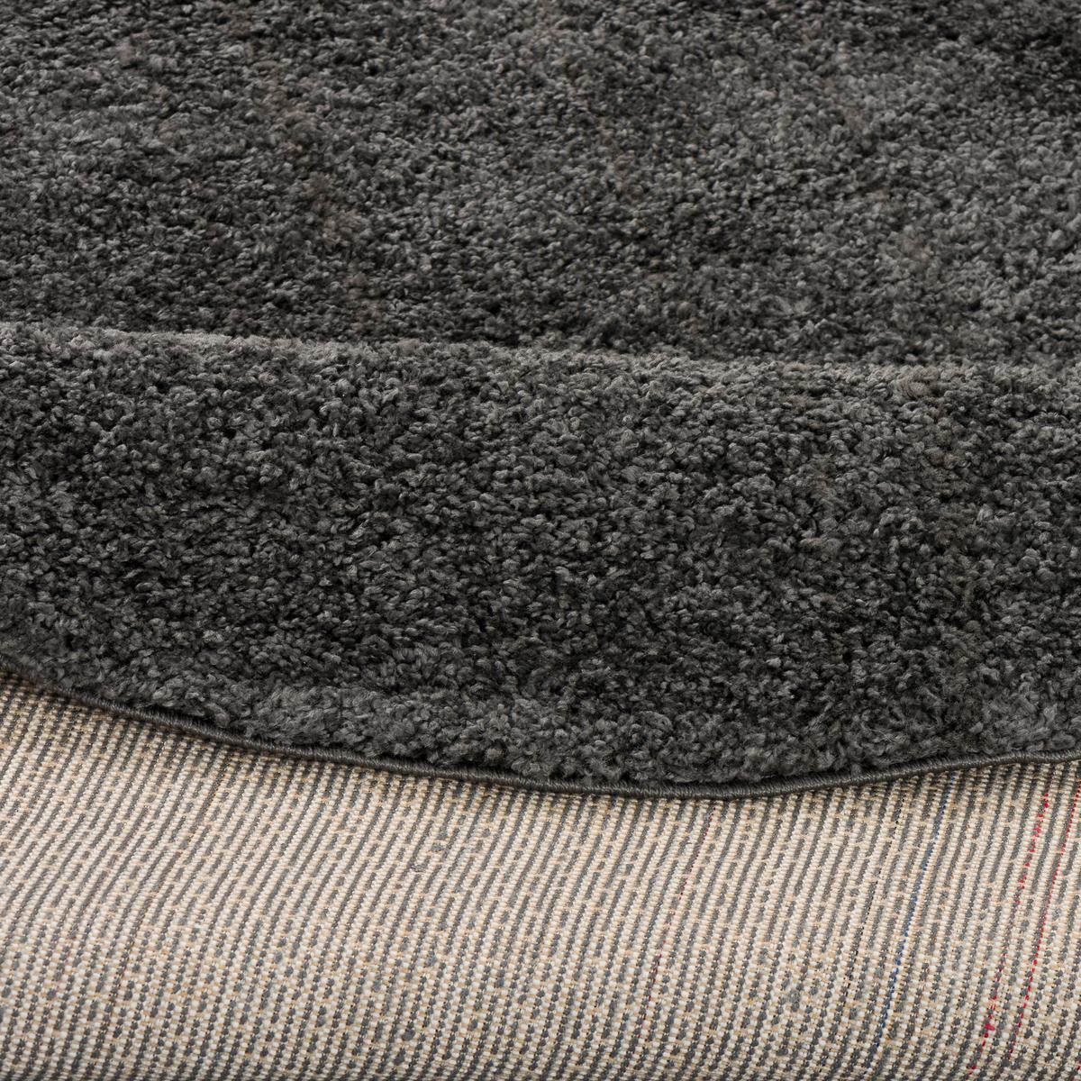 HOCHFLOR LANGFLOR TEPPICH ALOHA RUND - Anthrazit, Textil (200/200cm) - Pergamon