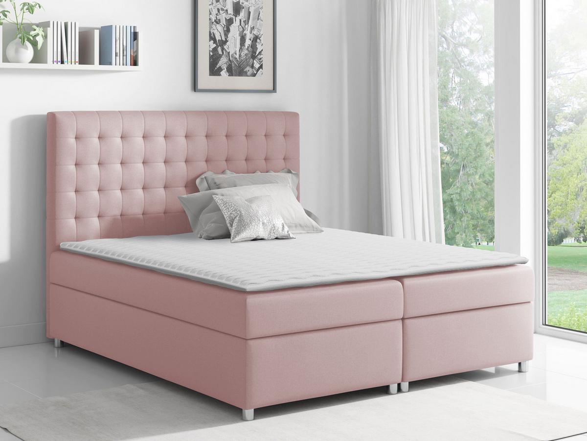 BOXBETT Asti - H3 - Hellrosa, Holz (180/200cm) - MIRJAN24