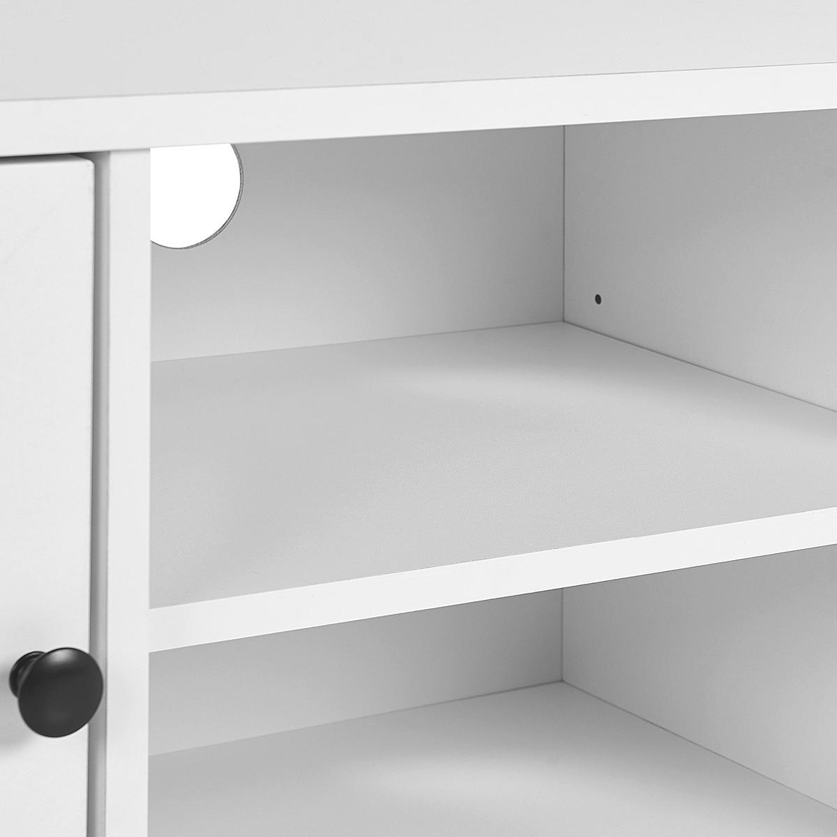 TV-MÖBEL Weiß HONOLULU 42/120/46 cm - Weiß, Holzwerkstoff (120/46/42cm) - Beliani