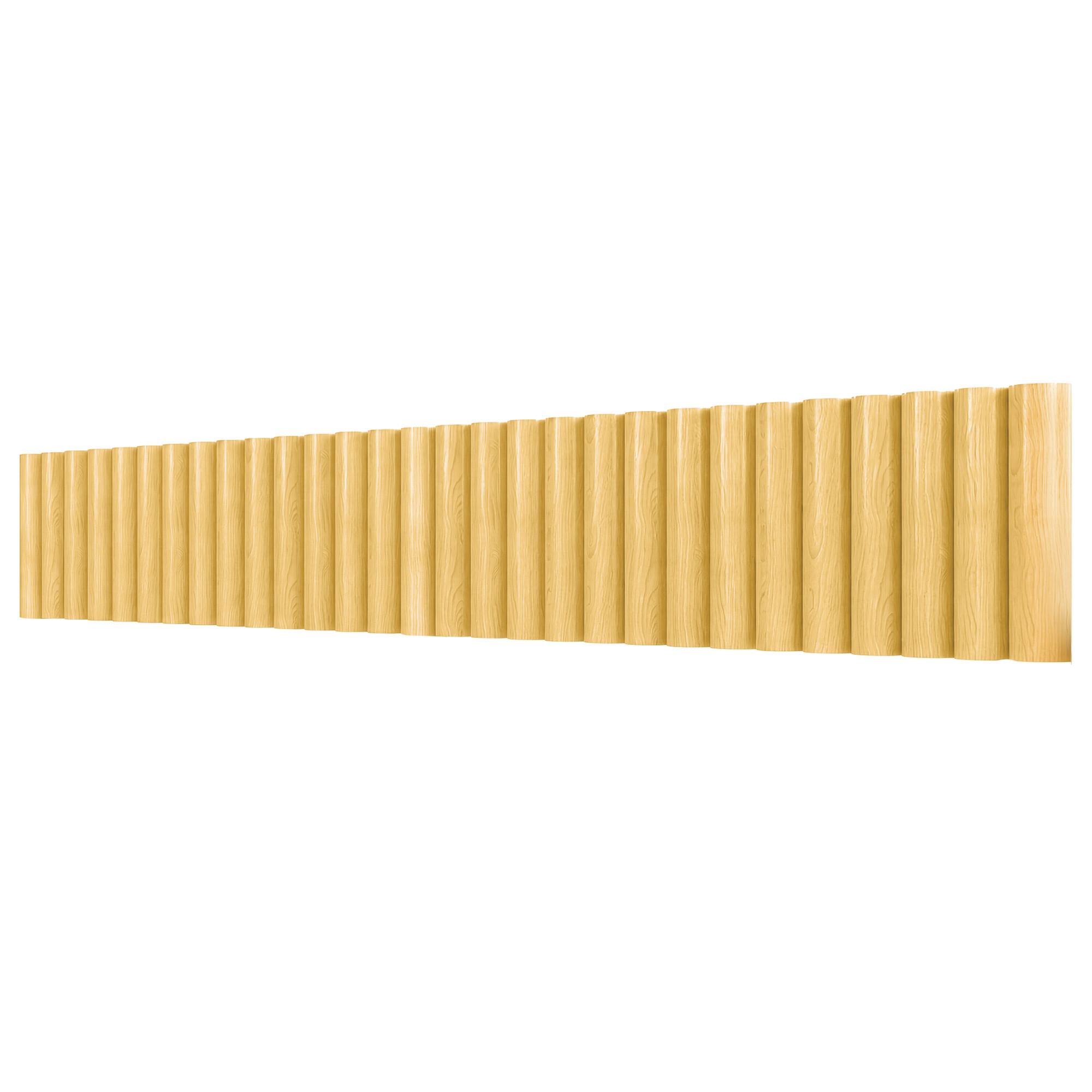 GARTENZAUN Tannenholz Naturholz - Naturfarben, Holz (2.7/30cm) - Outsunny