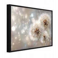 BILDER mit Rahmen Pusteblumen Blumen Beige 60x40 cm - Multicolor, Holzwerkstoff (60/40cm) - Wallarena