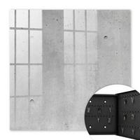SCHLÜSSELBOX Schwarz 30x30 cm- Türöffnung nach rechts - Rohbeton - Grau, Metall (30/30/5cm) - TULUP