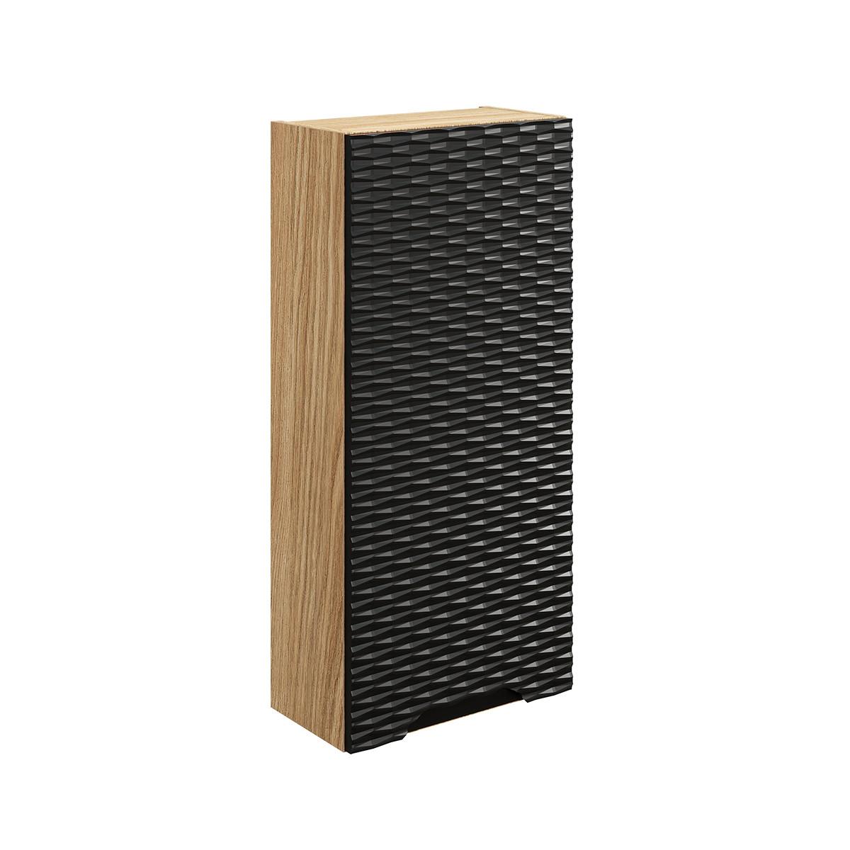 HÄNGESÄULE Elora Schwarz und Holz - Schwarz, Holzwerkstoff (35/75/17cm) - Petits-meubles
