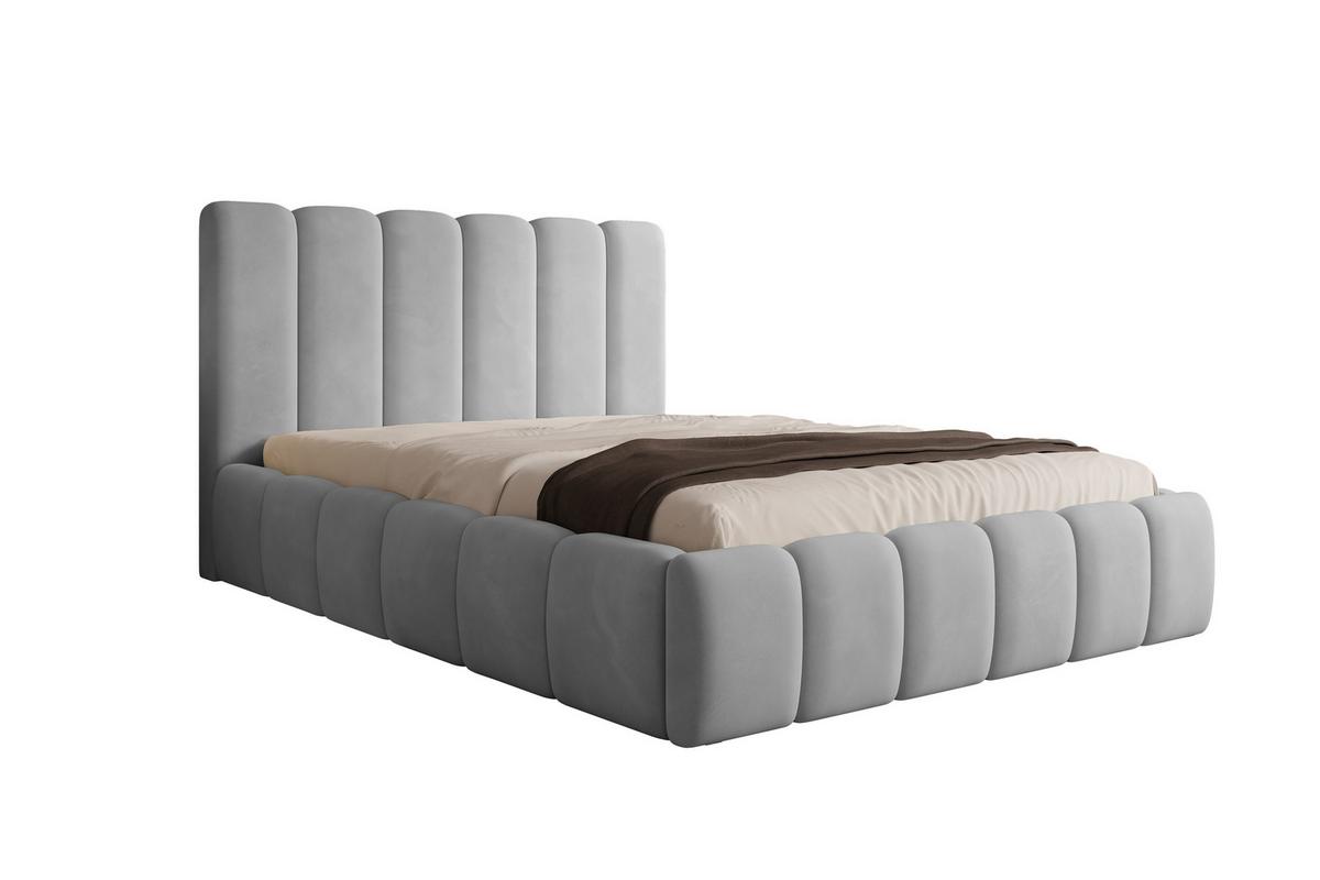 POLSTERBETT Vilo 180x200 mit Bettkasten und Stabilem Metallgestell - Hellgrau, Textil (180/200cm) - Storez24