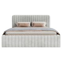 POLSTERBETT Saliano Taubengrau 160x200 cm - Grau, Holz/Textil (160/200cm) - Selsey