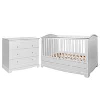 BABYZIMMER 2-teilig Royal Weiß - Weiß, Holzwerkstoff (78/97/149cm) - Petits-meubles