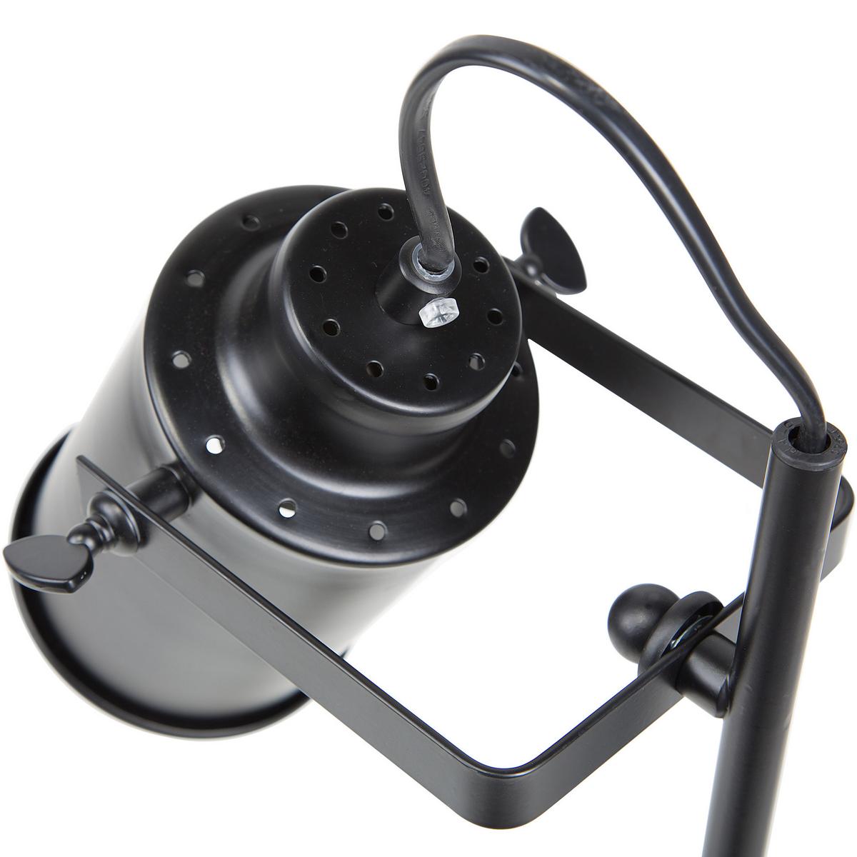SCHREIBTISCHLAMPE Mundaka 13/13/37 cm - Schwarz, Metall (13/13/37cm) - Beliani