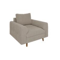 SESSEL Henrik Beige Boucle - Beige/Braun, Holz/Textil (97/81/93cm) - S-Style Möbel