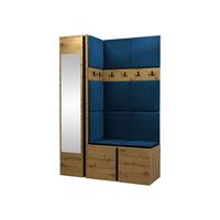 GARDEROBEN-SET Orion X - Blau/Eiche Artisan, Holzwerkstoff/Kunststoff (124/186/46cm) - MIRJAN24