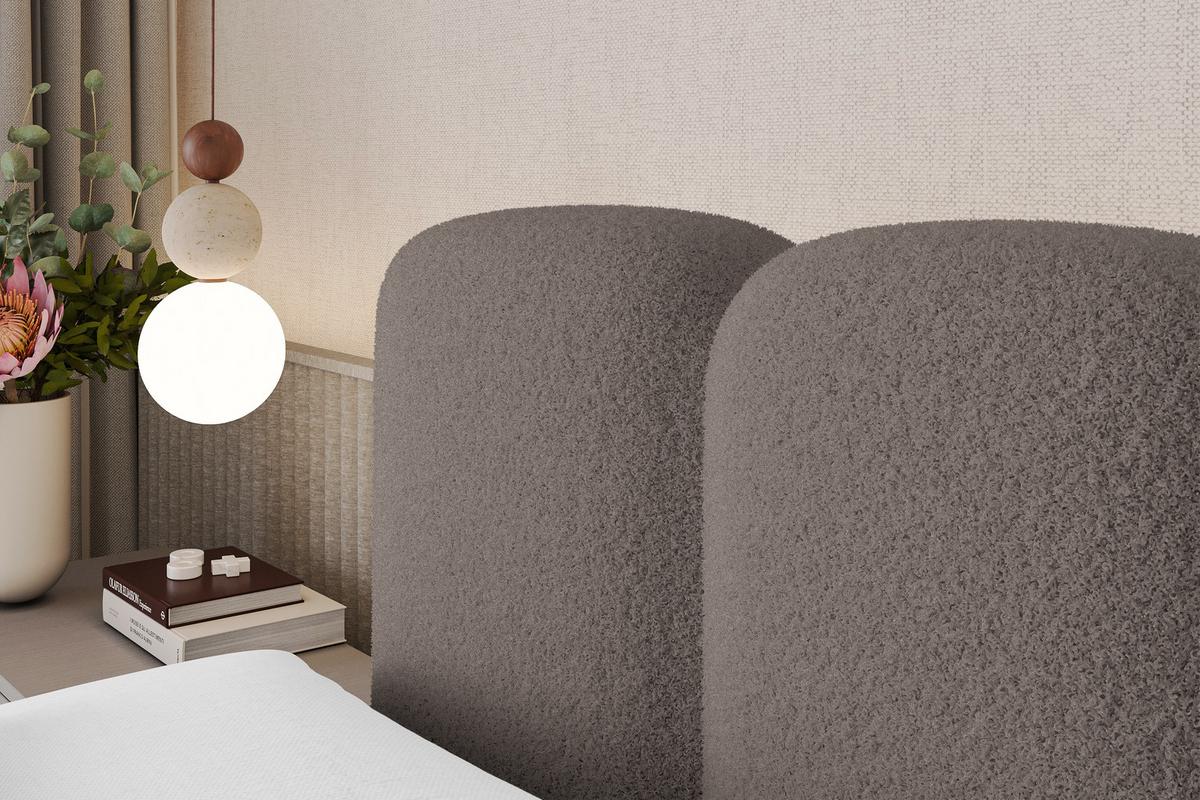 BOXBETT mit Matratze H4 - NINA - 180x200 cm Braun - Braun, Holzwerkstoff (180/200cm) - ALTDECOR