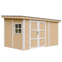 GARTENHAUS 8,68 m² - H231x248x412 cm - Ohne Boden und Seitenwand – M939B-HARVEST HONEY - Gelb, Holz (236/231/368cm) - Timbela