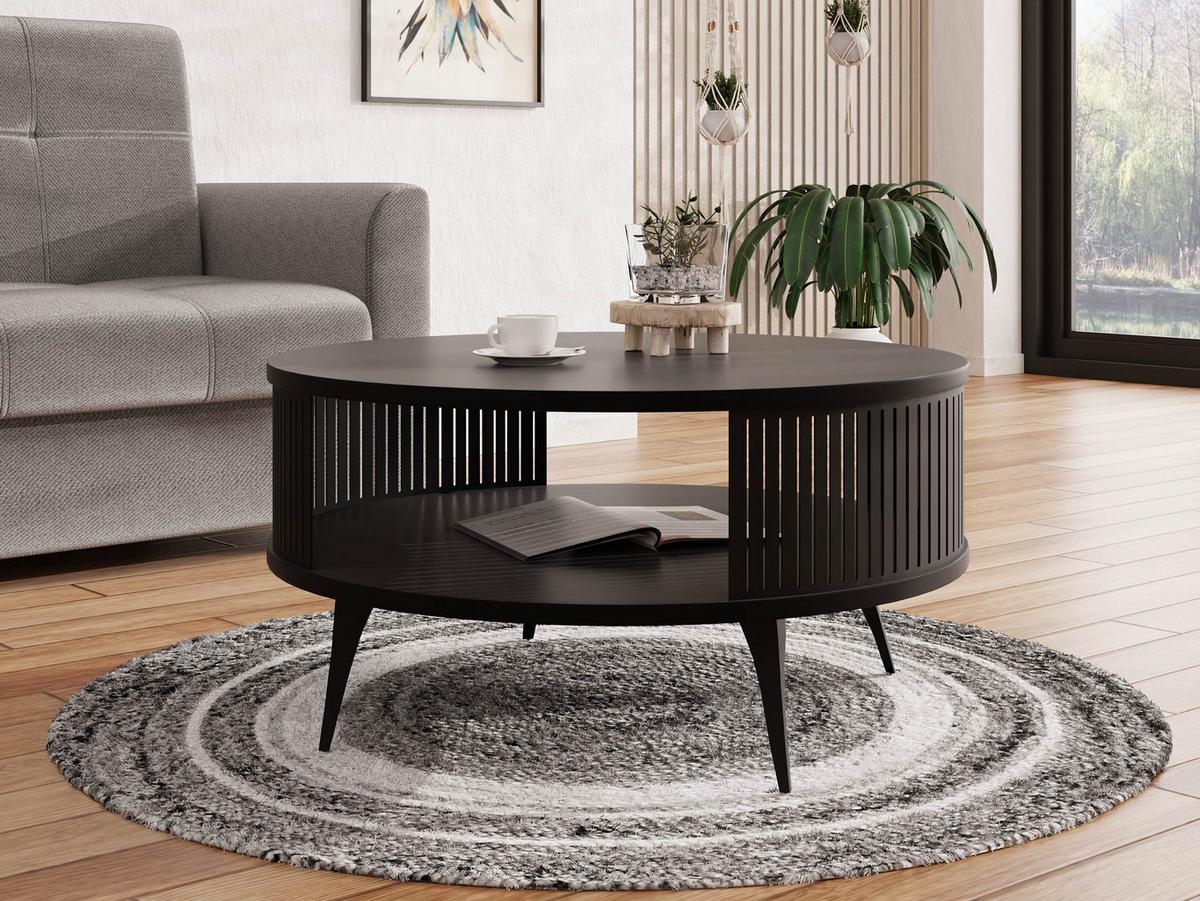 COUCHTISCH Roenni - Schwarz, Holzwerkstoff/Metall (75/75/44cm) - MIRJAN24