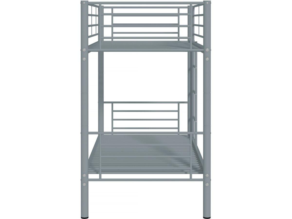 ETAGENBETT adam Grau - Grau, Metall (190/90cm) - Habitat Garten