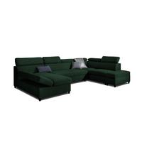 WOHNLANDSCHAFT Schlafsofa Anton - Dunkelgrün, Holzwerkstoff/Textil (342/96/205cm) - Fun Möbel