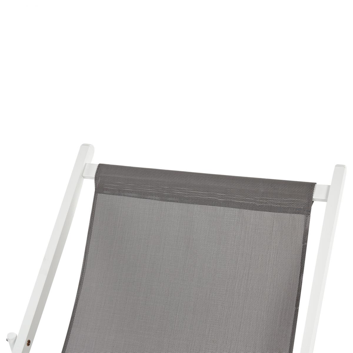 GARTENSTUHL Grau Locri II - Weiß/Grau, Metall (60/79/95cm) - Beliani