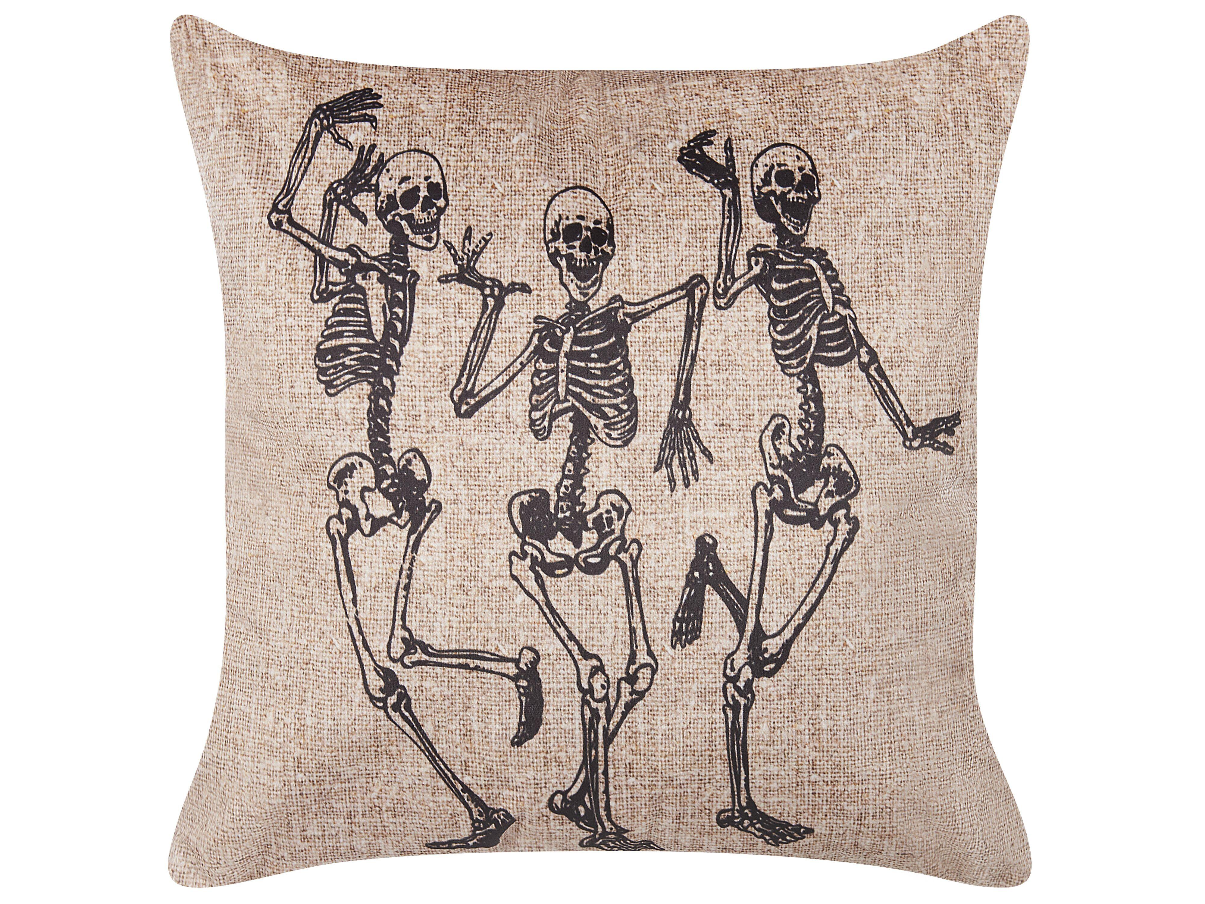 DEKOKISSEN Hellbeige 45/45 cm Mortesti - Beige, Textil (45/45cm) - Beliani