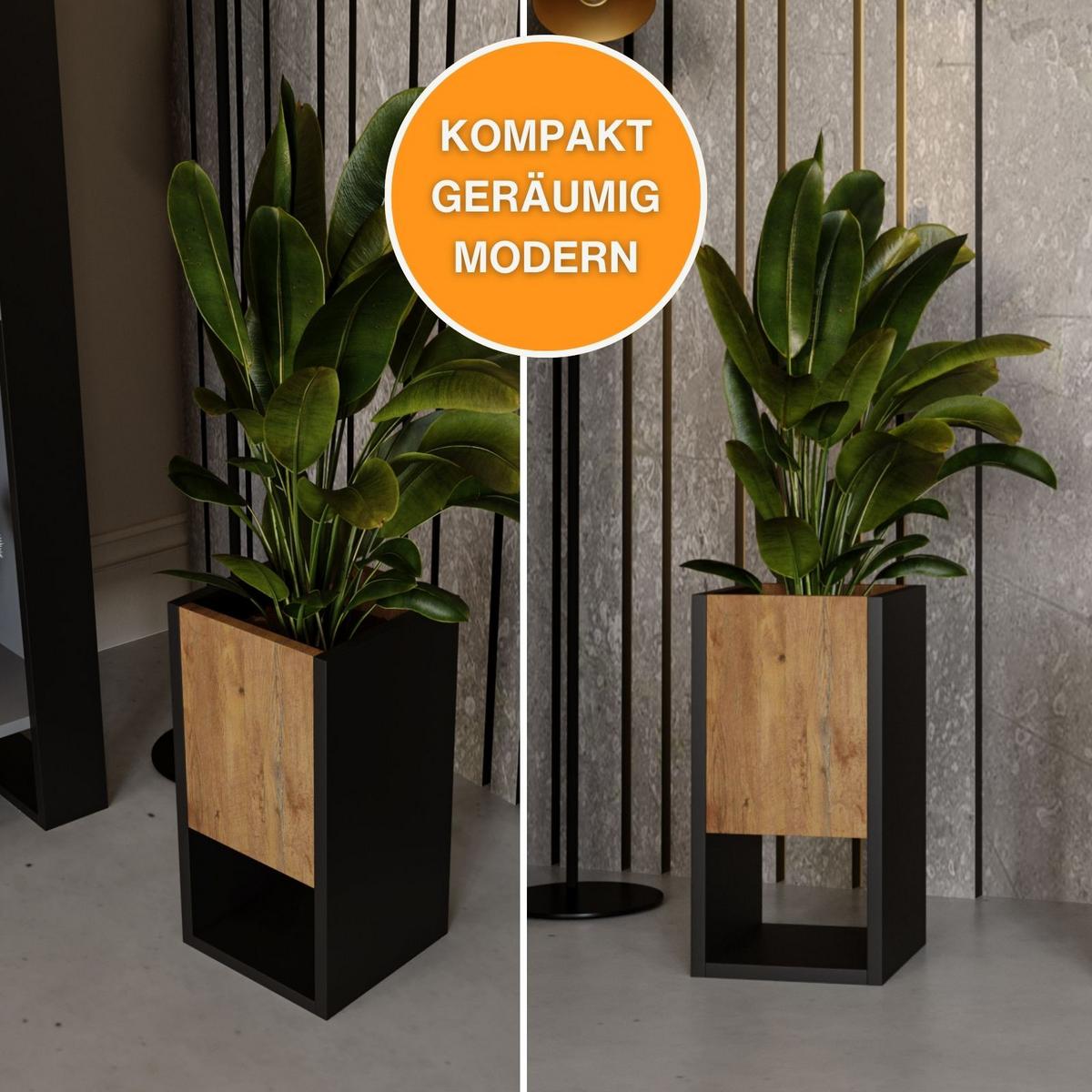BLUMENKASTEN - Nussbaumfarben, Holzwerkstoff (22.6/45/22.62cm) - RAUMHIRSCH FURNITURE