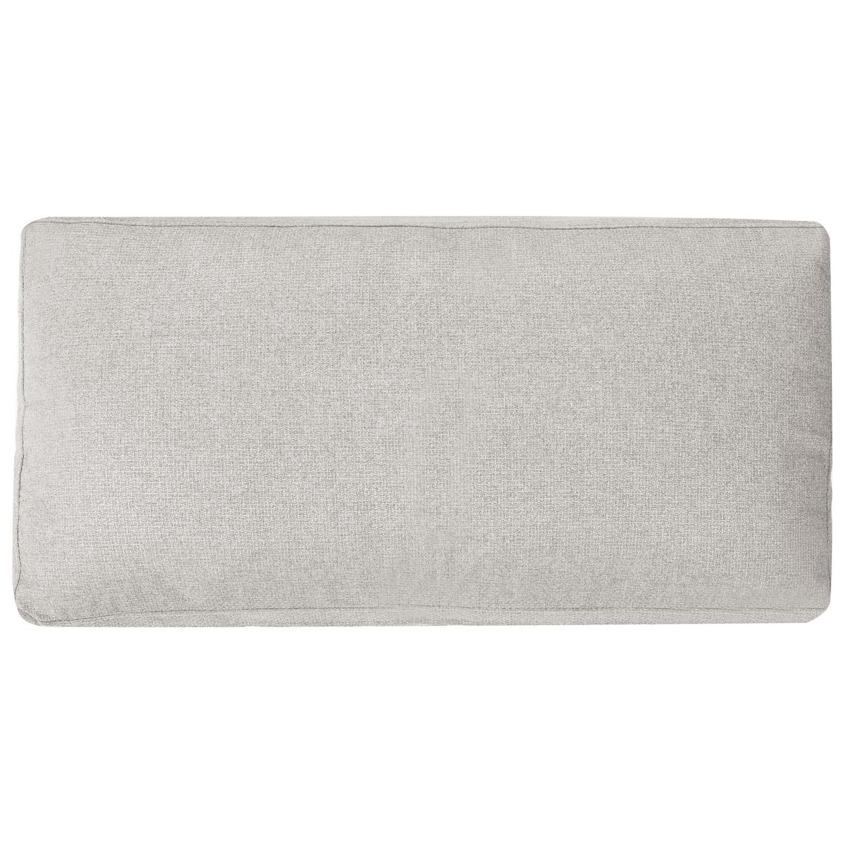 CHAISELONGUE Stoff Hellgrau Archiane - Hellgrau/Schwarz, Textil (170/60/85cm) - Beliani