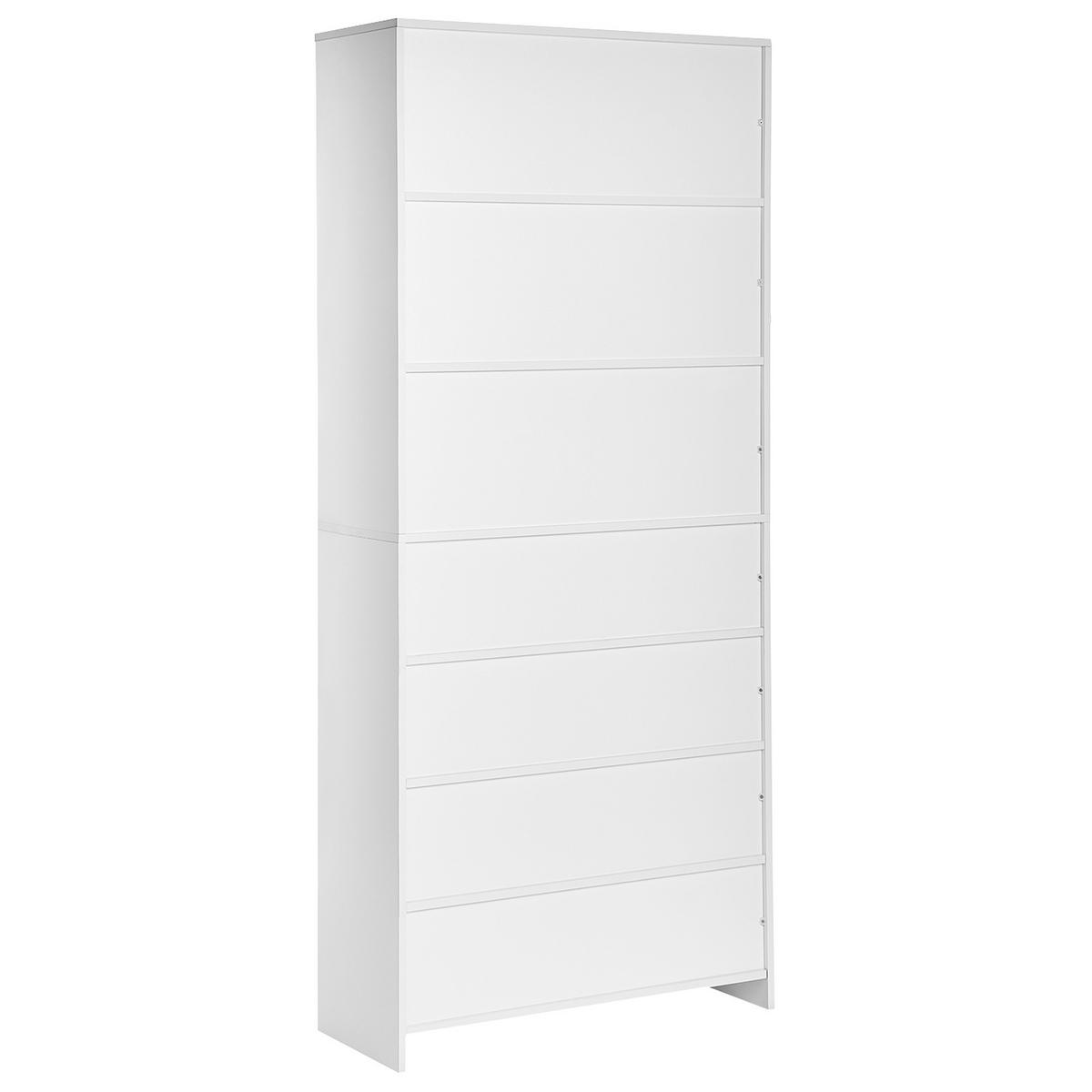 SCHUHSCHRANK Weiß Lajamanu - Weiß, Holzwerkstoff (80/180/30cm) - Beliani