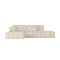 ECKSOFA mit Schlaffunktion Ottomane Links OLEA-L2 321x164x75 Beige Cord - Schwarz/Cappuccino, Holzwerkstoff/Kunststoff (321/164cm) - ALTDECOR
