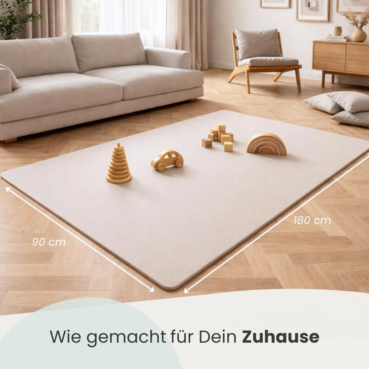 PUZZLEMATTE Uni Beige mit Rand EVA-036 18 Teile - Beige, Kunststoff (30/30cm) - Littletom