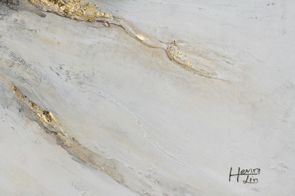ACRYLBILD HANDGEMALT 120/60 cm - Silberfarben/Grau, Holz/Textil (120/60cm) - KUNSTLOFT