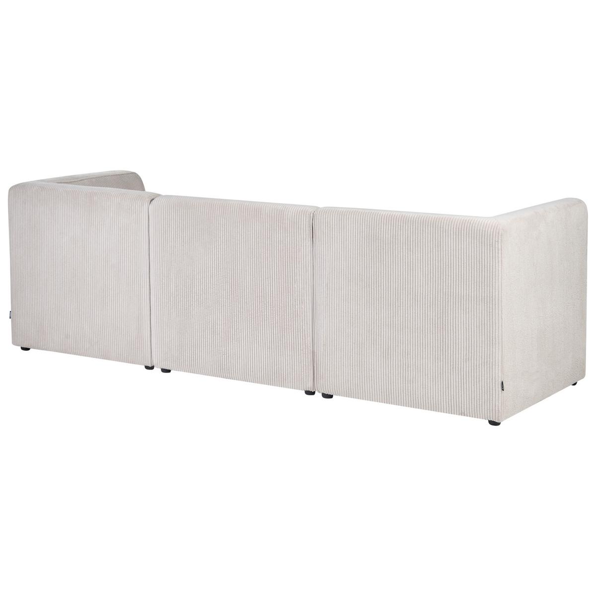 3-SITZER-MODULSOFA Beige Cord Lemvig - Beige, Textil (250/78/83cm) - Beliani