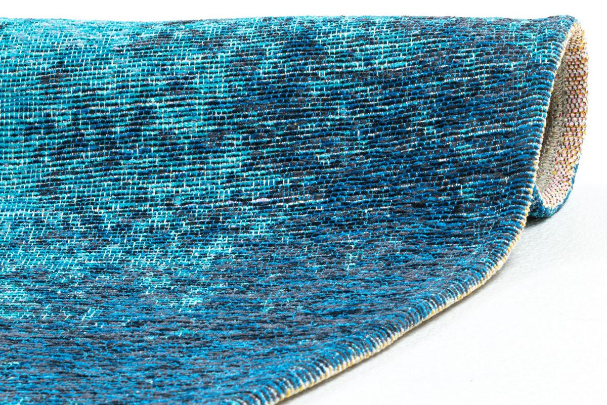 FLACHWEBTEPPICH Keitum 100x100 cm - Blau, Textil (100/100cm) - Sansibar SYLT