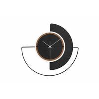 WANDUHR Design Schwarz 54,5/50 cm - Schwarz, Holzwerkstoff/Metall (1.8/50/1cm) - ONZENO