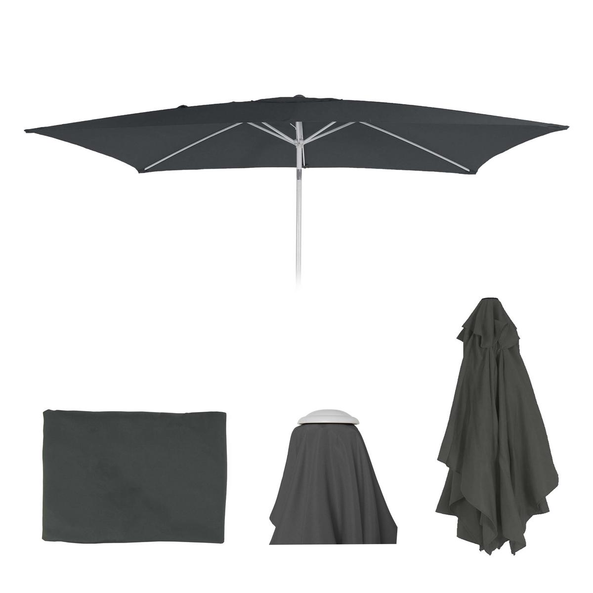 ERSATZ-BEZUG FÜR SCHIRM Anthrazit - Anthrazit, Textil (295/192cm) - MCW