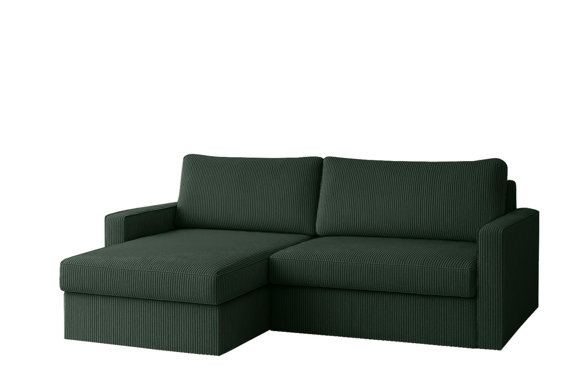 ECKSOFA Bendik In Poso - Grün, Holzwerkstoff/Textil (224/140cm) - Fun Möbel