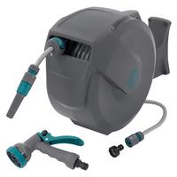SCHLAUCHAUFROLLER 20m - Grau, Kunststoff (18/40/52cm) - ECD-Germany