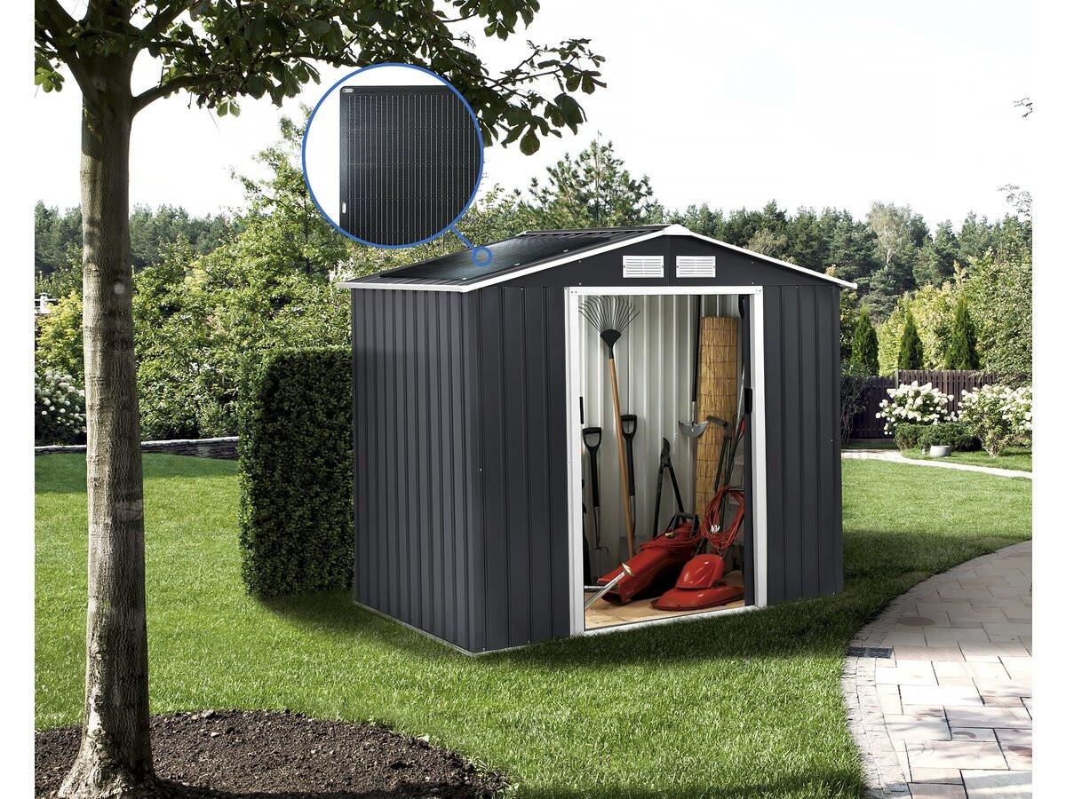 METALL-GARTENHAUS vegas Grau - Grau, Metall (203/185/117cm) - Habitat Garten
